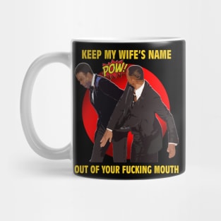 wow will smith slap chris rock Mug